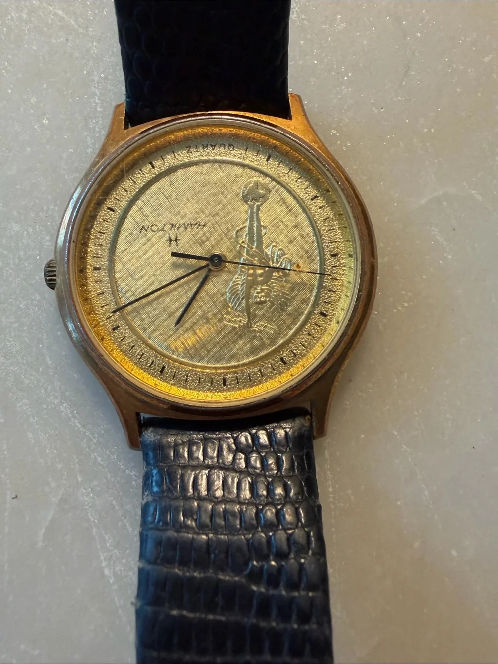 Hamilton 9812 Genuine Leather Quartz Analog Men's Watch